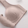 thumbnail image 4 of Aezemi Womens Front Closure Bras Plus Size Push up Wireless Lightweight Supportive Brassiere Older Women V Neck Thick Straps Comfy Everyday Bralette with No Underwire 40, 4 of 9