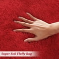thumbnail image 6 of GlowSol 8x10 Shag Area Rug Modern Indoor Plush Fluffy Rugs Extra Soft and Comfy Shaggy Carpet Rugs for Bedroom Living Room Dorm, Red, 6 of 7