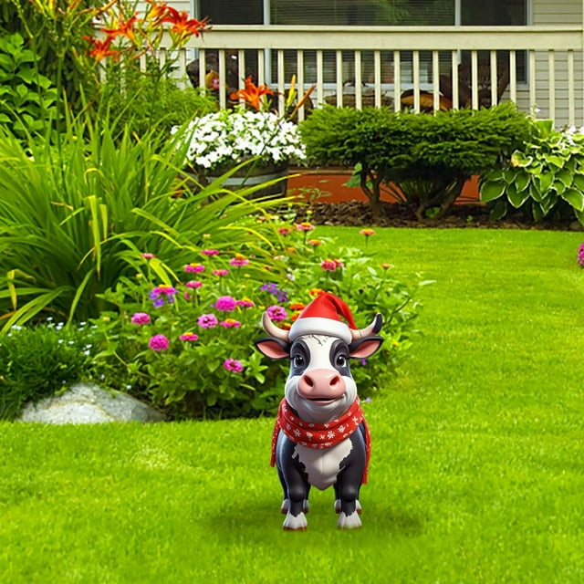 WIFKLSIIPG Décoration de Jardin de Noël Mignonne Dessin Animé Pile de Sol Décoration Extérieure Colorée de Noël