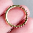 thumbnail image 2 of Pink Ruby Women's Wedding Band Ring 14K Yellow Gold Plated 2.10Ct Round Cut Lab Created, 2 of 4