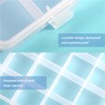 thumbnail image 3 of 24 Grid Transparent Jewelry Ring Earrings Box Case Nail, 3 of 7