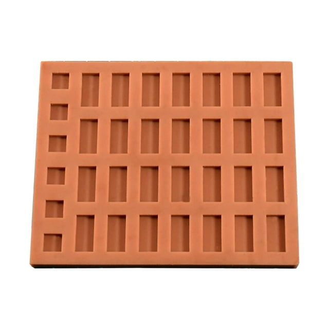 KLKCMS Little Brick Silicone Mould Miniature Landscape Structure Dollhouse Crafting 34 Bricks