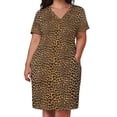 thumbnail image 2 of Vestido calado con estampado de leopardo para mujer, vestido de fiesta de lujo con bolsillo, vestido de graduación, vestido de noche, 2 of 6