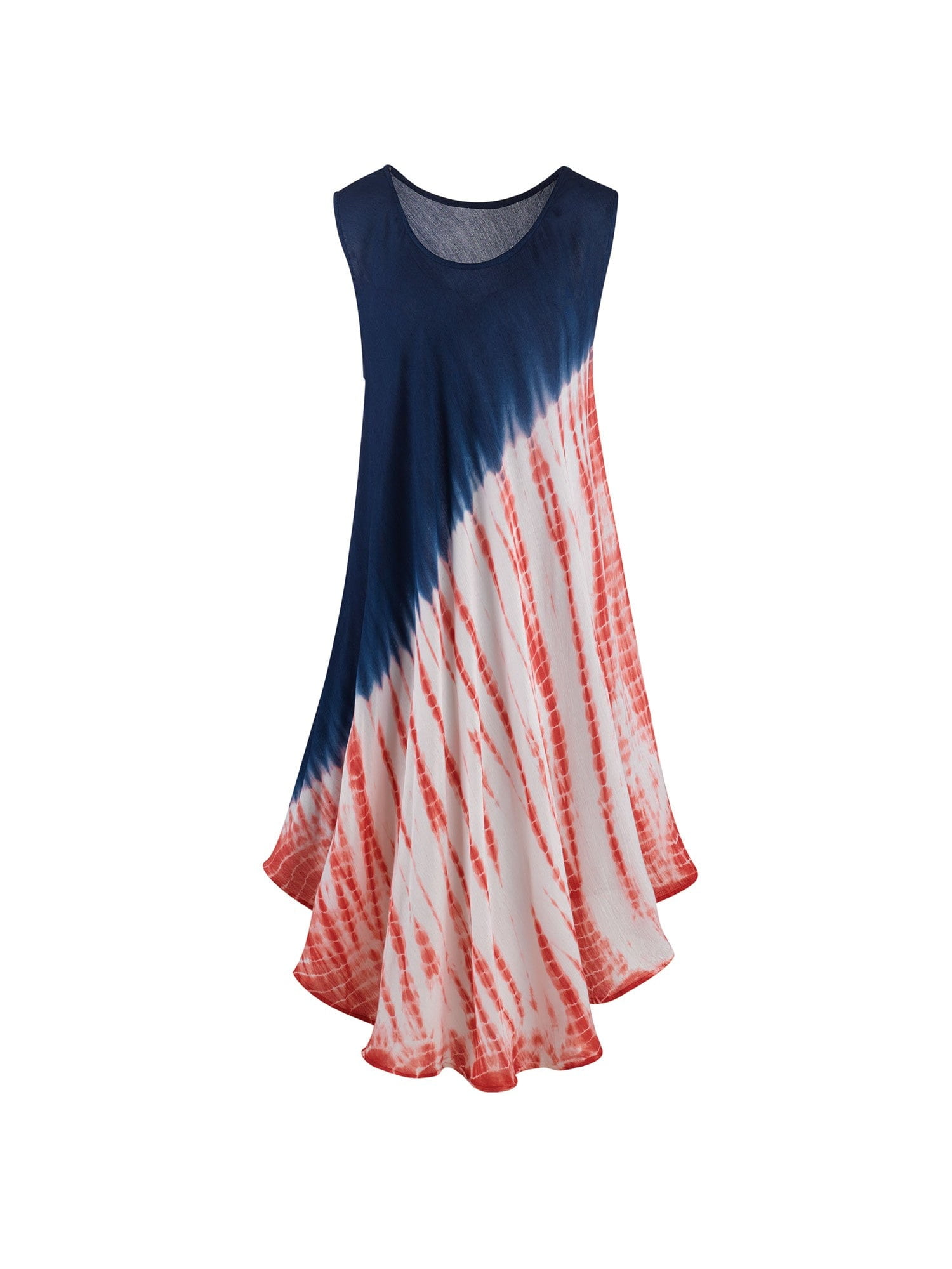 womens red white and blue sundress