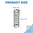 thumbnail image 2 of Uxcell 10 Pack Ressort de Compression, 6mm OD, Taille de Fil 0.6mm, Longueur Libre 20mm, Construction en Acier à Ressort Ressorts de Compression Mécanique pour Réparations en Magasin et à Domicile, Ton Argenté, 2 of 6