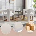 thumbnail image 6 of Tabaray Modern Boucle Dining Chair Set of 2, Sherpa Barrel Accent Chairs Upholstered Armchair Comfy Side Chair for Kitchen Living Room Reception (Beige, Set of 2), 6 of 7