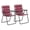 Red Black 2, variant on Folding Chairs Set of 2, Patio Lawn Chair with Armrest, Indoor Outdoor Webbed Dining Chair, Portable Beach Chair for Backyard, Poolside, Red