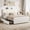 White, variant on Full Size Bed Frame with LED Headboard&USB Charging Ports,PU Leather Upholstered Platform Bed with 4 Drawers,Noise-Free, No Box Spring Needed, Easy Assembly