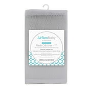 BreathableBaby AirflowBaby Mesh Crib Liner, 11", Anti-Bumper, Non-Padded - Gray
