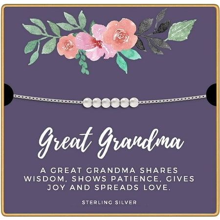 KEDRIAN Great Grandma Bracelet, 925 Sterling Silver, Great Grandma Gifts, Best Bracelet Gift for Great Grandmother, Great Grandma Mothers Day Or Birthday Gift, Promoted to Great Grandma Bracelets …