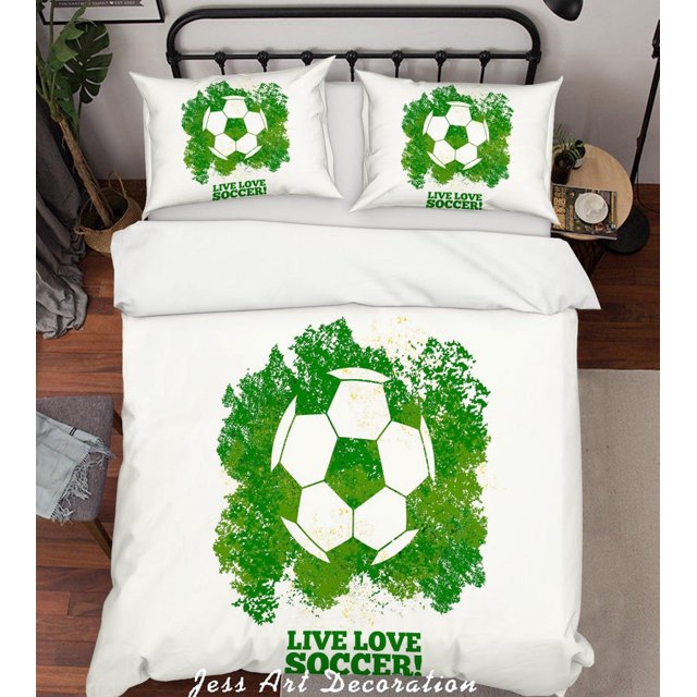 3D Football Soccer Quilt Cover Set Bedding Set Pillowcases 74