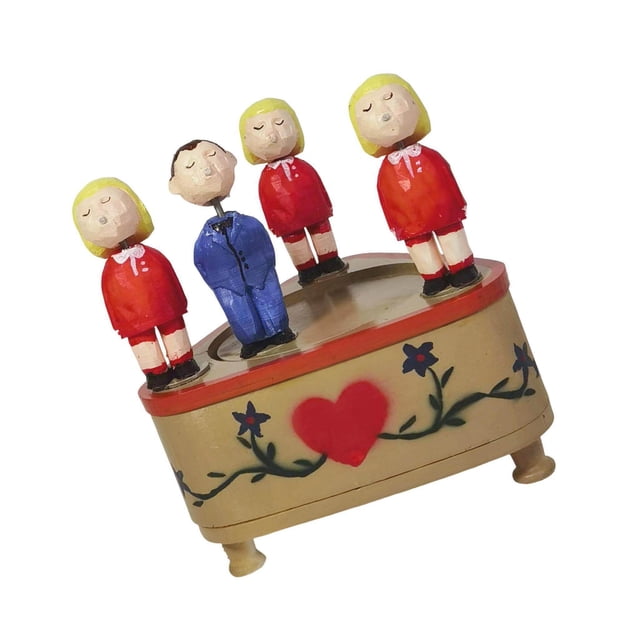 Kissing Doll Music Box Creative Sound Machine Play Box Girl Handcranked for Girls Kids Boys Style A