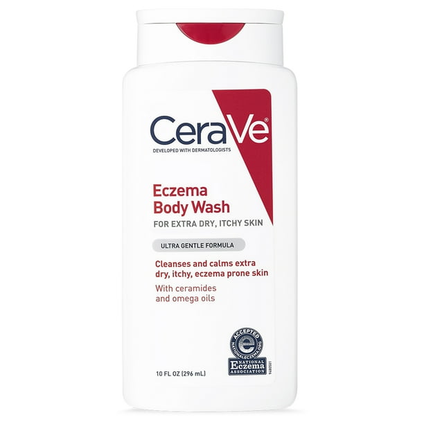 CeraVe Eczema Body Wash for Calming, Dry, Itchy Skin, 10 oz Walmart