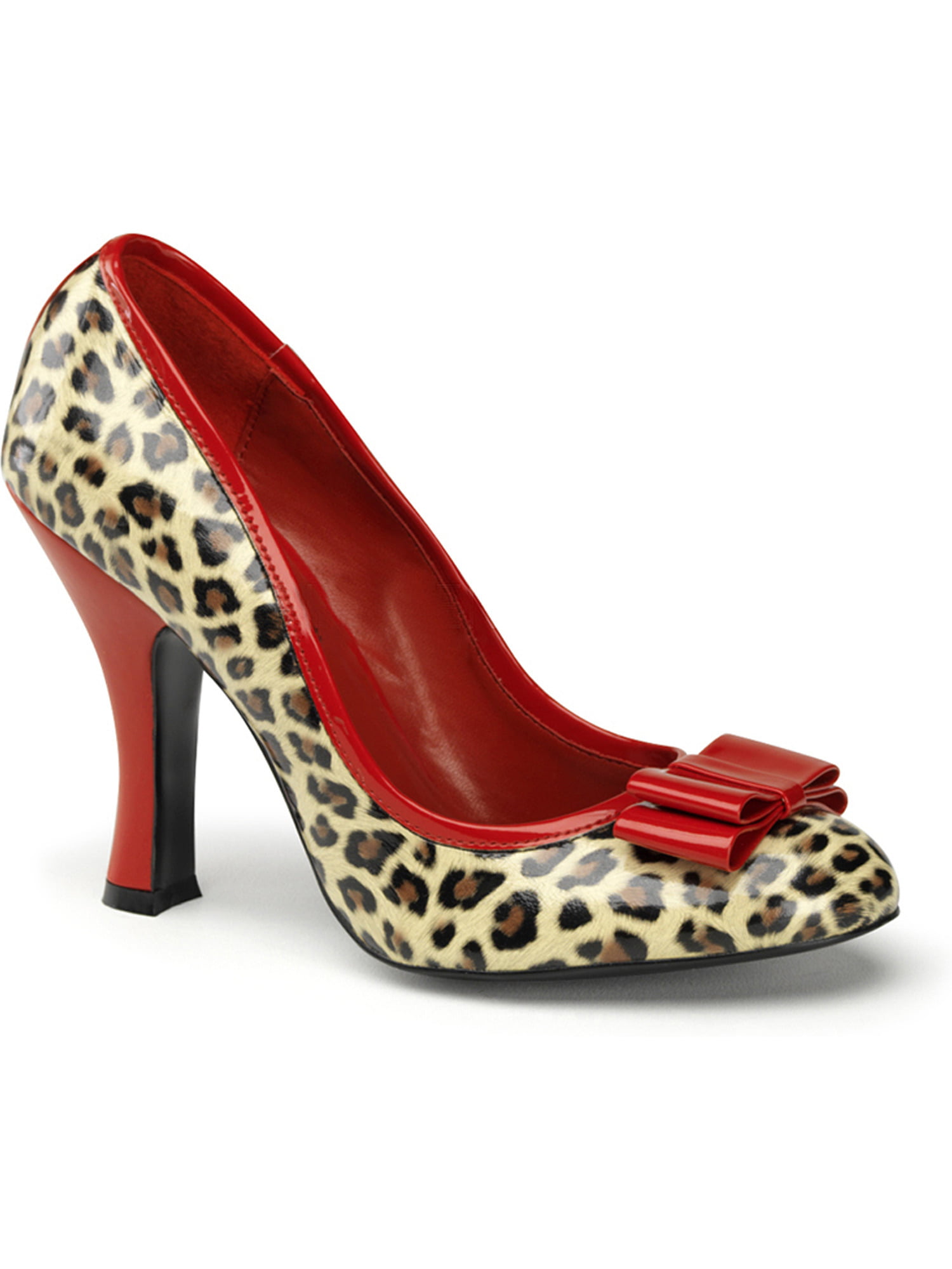 Womens Leopard Print Pumps 4 Inch Heels 