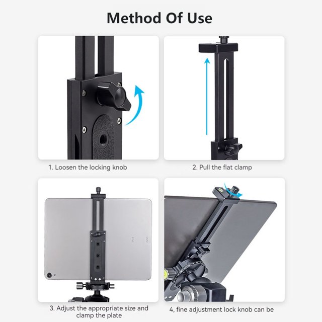 Support Trépied pour Tablette, Serre-Joint en Alliage Ajustable 9,05 Po Support en Alliage 1/4 Po Compatible 1/4 Po Compatible avec Support pour Tablette avec Support à Froid Serre-Joint à Froid Ajustable avec
