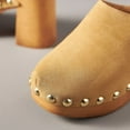 thumbnail image 3 of YDN Women Platform Rivet Studded Clog Mules Round Toe Slip on High Chunky Heels Casual Dress Slide Sandals Size 9.5 Khaki, 3 of 3
