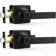thumbnail image 1 of Matte Door Handles Passage Door Handles Interior Door Handles NonLocking Lever Set [for Hallway or Closet Doors] Reversible for Right/Left Sided Doors, 1 of 8