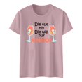 thumbnail image 4 of Womens T Shirts Letter Print Graphics Crew Neck Short Sleeve Loose Trendy Casual Tops, 4 of 5