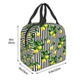 thumbnail image 3 of Easygdp Lemons on Striped Bolsa Térmica Premium - Tela Oxford Impermeable, Gran Capacidad, Bolsillo Frontal, Unisex para Trabajo, Escuela, Actividades al Aire Libre y Picnics, 3 of 8