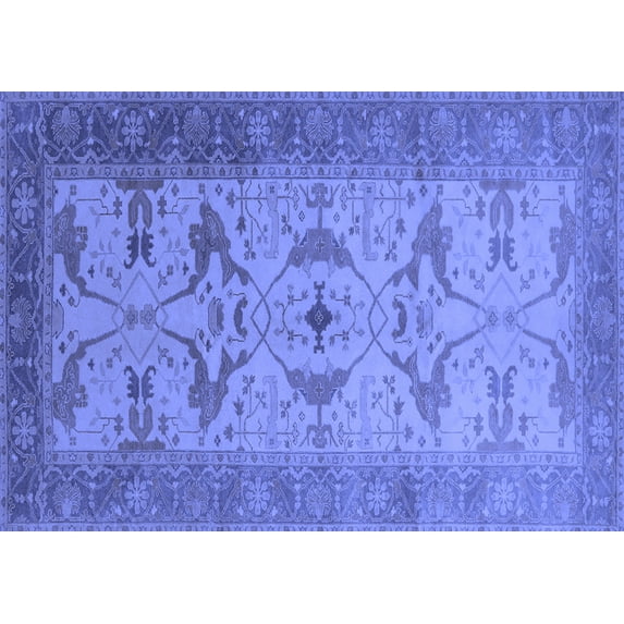 Ahgly Company Indoor Rectangle Oriental Blue Traditional Area Rugs, 4' x 6'