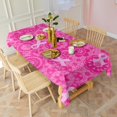 thumbnail image 3 of Pink Ribbon Pattern Rectangle Tablecloth 60"x120",Waterproof Polyester Rectangle Table Cloth, Wipeable Spillproof Polyester Tablecloth for Dining, Camping, Indoor and Outdoor, 3 of 6