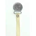 thumbnail image 2 of Quilted Crystal Pacifier Clip with Solid Ribbon, Earthy Colors, 2 of 4