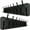 Black, variant on Coat Rack Wall Mount,Coat Hooks Wall Mounted,16" Hole to Hole,Coat Hanger Wall,Wood Hook Rack Rail,5 Triple Hooks for Hanging Coats,Jacket,Clothes,Farmhouse,Black/White