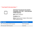 thumbnail image 2 of Automatic Transmission Pan Gasket - Compatible with 1992 - 1996 Chevy C2500 Suburban 1993 1994 1995, 2 of 2