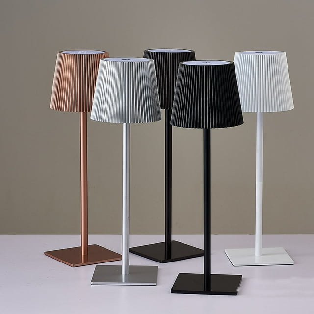 Lámpara De Mesa LED De Funcionamiento De Baterías, Sin Parpadeo, Una Lámpara De Escritorio Inalámbrica Recargable Portátil Con 3 Colores Control Táctil Para Barras De