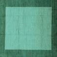 thumbnail image 1 of Ahgly Company Indoor Square Abstract Light Blue Modern Area Rugs, 5' Square, 1 of 4
