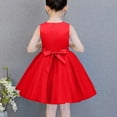 thumbnail image 4 of NAISIBABY Girls Flower Dress, Sleeveless Embroidered Mesh Sparkly Sequin Kids Wedding Party Gown Princess Dress Red 9T, 4 of 4