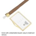 thumbnail image 4 of Uxcell 9.2x6.5cm Horizontal Aluminum Badge Holder with Metal Hook Lanyard Gold Tone, 4 of 7