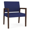 thumbnail image 1 of Pemberly Row Waiting Reception Wide Guest Chair Wood Frame in Blue, 1 of 5