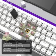 COSTOM WK68 60% Gaming Keyboard Wired, OEM Profile, Programable, RGB Backlit Light Box, 64 Keys Hot Swap RGB Cream Key Board for PC Computer Win/MAC