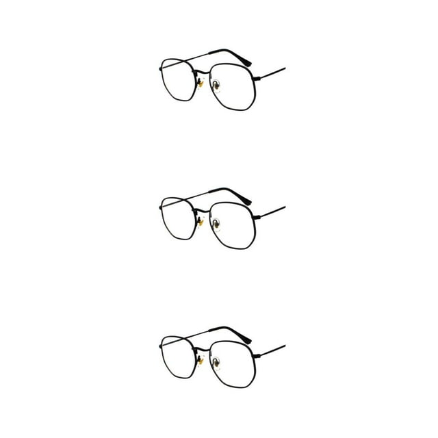 relayinert Fashionable Polarized Lens Small Square For Trendy Style Materials black anti-blue 3Set