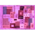 thumbnail image 1 of Ahgly Company Indoor Rectangle Abstract Purple Contemporary Area Rugs, 6' x 9', 1 of 4