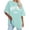 Mint Green, variant on Trendfront Womens Graphic T Shirt Crewneck Short Sleeve New York Oversized Retro State Letter Print Summer Fashion Casual Slouchy Tops
