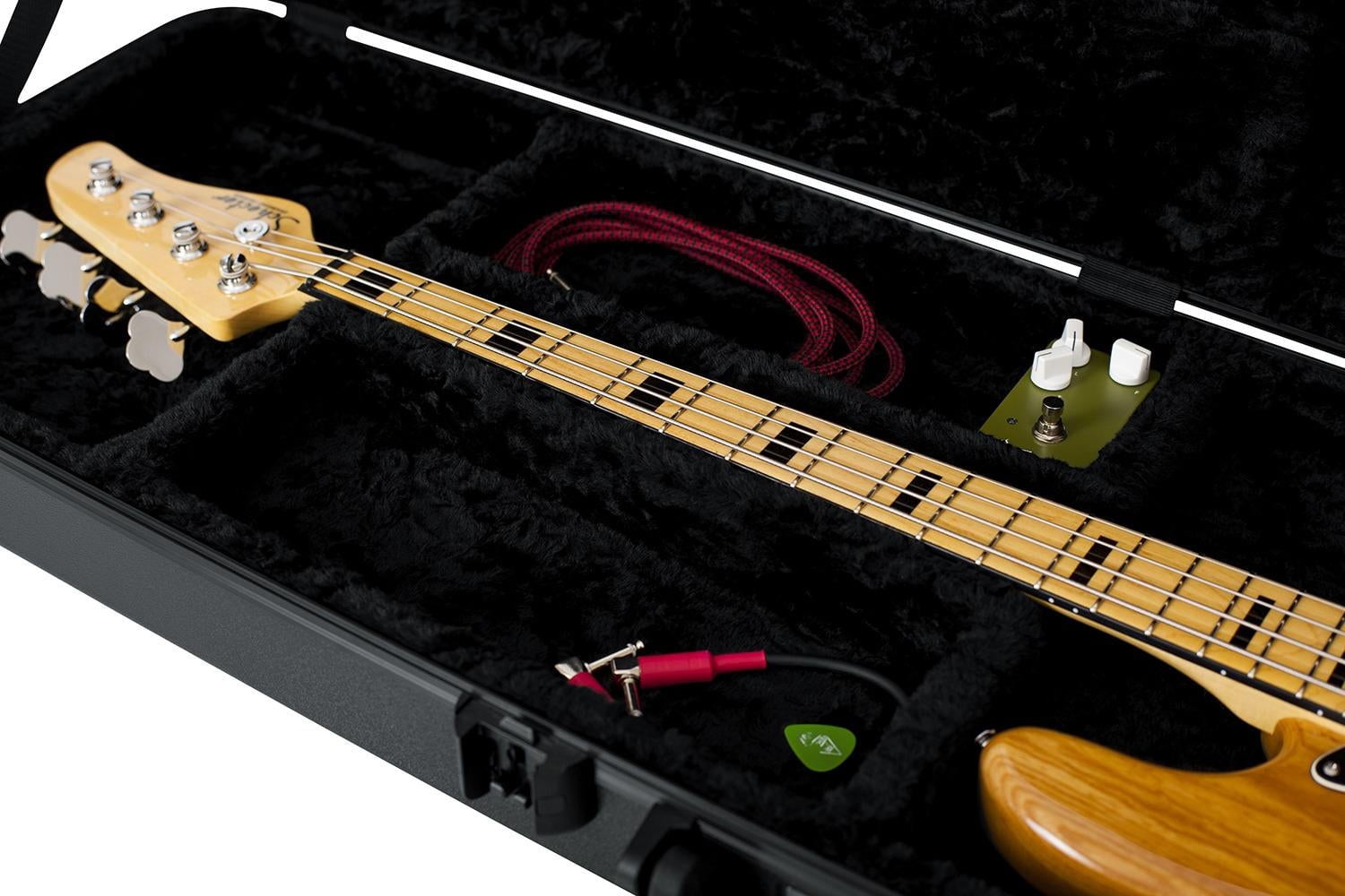 Gator TSA ATA Molded Bass Guitar Case Black Black