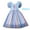 Blue, variant on Little Girls Elsa Princess Dress Summer Short Sleeve Costume Halloween Cosplay Dress up
