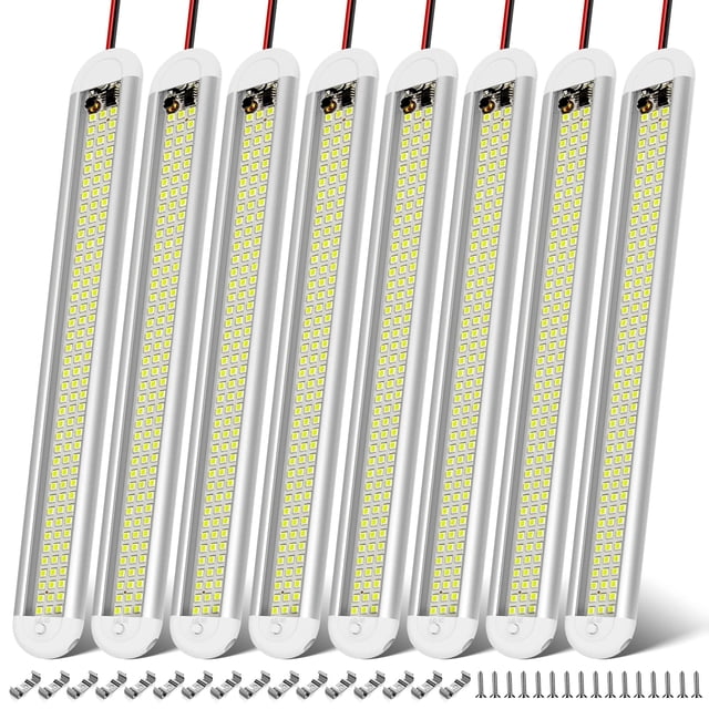 Barra de iluminación interior LED CT CAPETRONIX 12 V 1500 LM 8 W (paquete de 8)