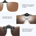 thumbnail image 3 of Gafas de sol polarizadas con clip CAXMAN para lentes graduados, color marrón, 3 of 6