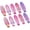 Assorted Purple Pink, variant on 10 Pcs Creaseless No Crease No Bend Flat Hair Clips For Styling Non Slip Makeup Clips For Women Salon Hairstyle,Tortoiseshell