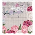 thumbnail image 3 of French Vintage Flower Rustic Peonies Sparrow Art Nouveau Painting Shower Curtain, 3 of 3