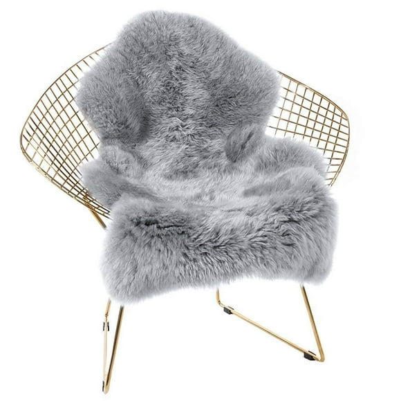 Non-Toxic And Hypoallergenic Fluffy Rug, Decorative & Functional High-Quality Mongolian Faux Fur Area Rug, Easy Clean With Damp Cloth Flat Dry, 2 Ft X 3 Ft Gray, Sanitized Against Germs Luxury Plush