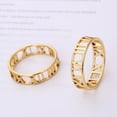 thumbnail image 4 of Anillo de acero de titanio europeo y americano, anillo de joyería de acero inoxidable hueco simple para mujer, anillo de pareja para hombres, 4 of 6
