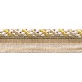 thumbnail image 1 of 4/16" (0.5cm) Medium Decorative Twisted Rope Cord with Lip | Cord Trim (Style# 0416I2), Ivory Beige Gold Multicolor (Color# 2523) 10 Yards (30 ft/9.5m), 1 of 1