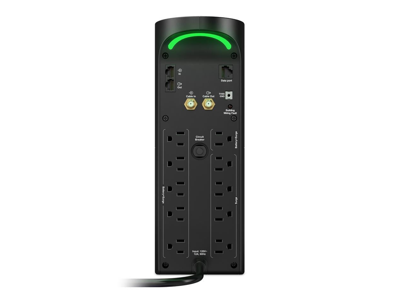 APC by Schneider Electric Back-UPS Pro 1500VA Tower UPS - Tower - 16 Hour Recharge - 120 V Input - 120 V AC Output - Sine Wave - USB - 6 x NEMA 5-15R
