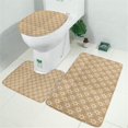 thumbnail image 2 of Golden Christmas Pattern Bathroom Rugs Sets 3 Piece,Toilet Cover Set,Absorbent Non Slip Bathroom Mats Sets with U-Shaped Contour Rug Toilet Rug Set, 2 of 5