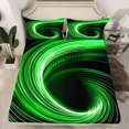 thumbnail image 2 of Manfei Abstract Swirl Stripes 4-Piece Full Size Sheets for Teens Female Men,Geometric Spiral Lines Bed Sheets,Gradient Ombre Lightweight Sheet Sets,Super Cozy Room Decor, 2 of 7