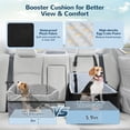 thumbnail image 4 of Dog Booster Car Seat for Small/Medium Dogs Up to 35lbs, DOMIPET Pet Car Travel Bed with Storage Pockets & Safety Belt, Elevated Cushion Fully Detachable and Washable, 4 of 9